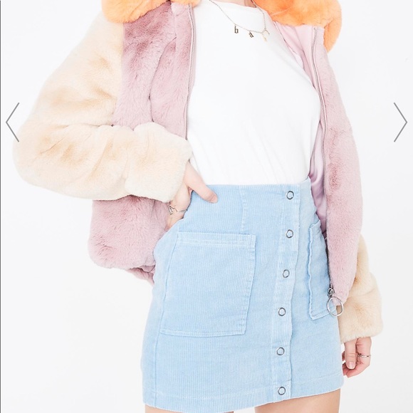 honey punch blue mini skirt - Picture 2 of 3